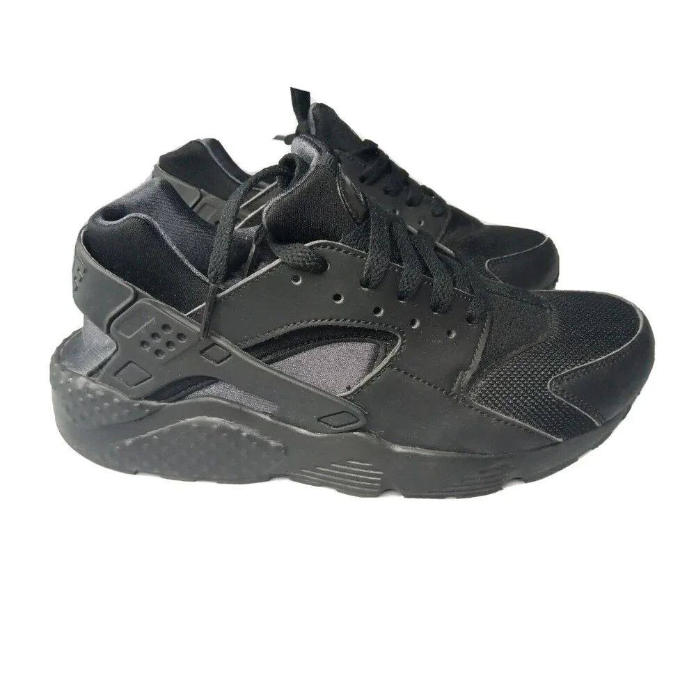 Nike Air Huarache Run Sneakers Size 7 Y Shoes Ultra Triple Black